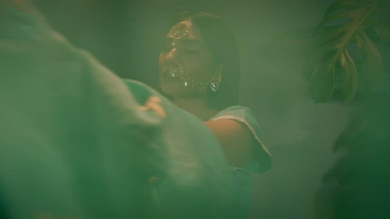 Performer in traditional Indian attire